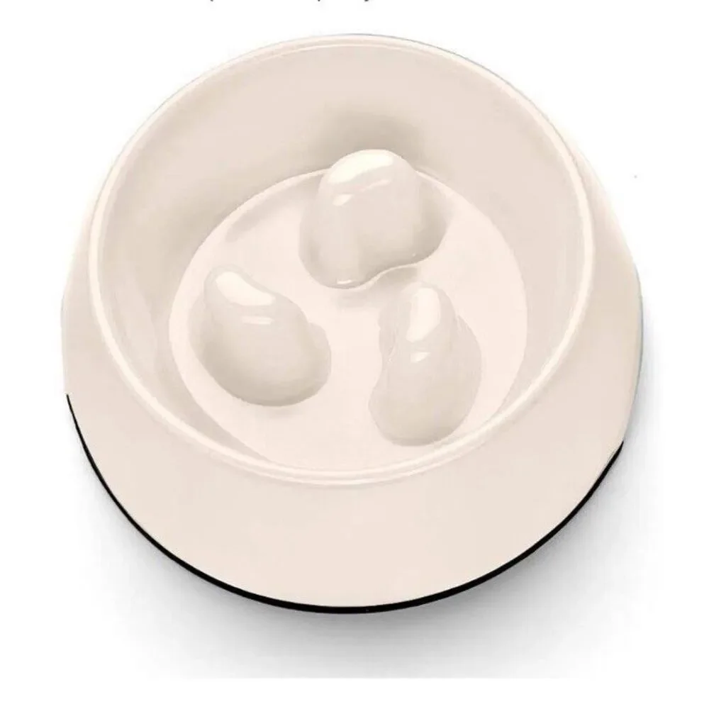 Frisco Cream Melamine Slow Feed Dog & Cat Bowl Size Large 1.5 Cups‎ 7